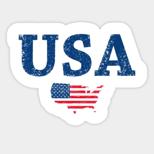 Vintage USA country flag Sticker